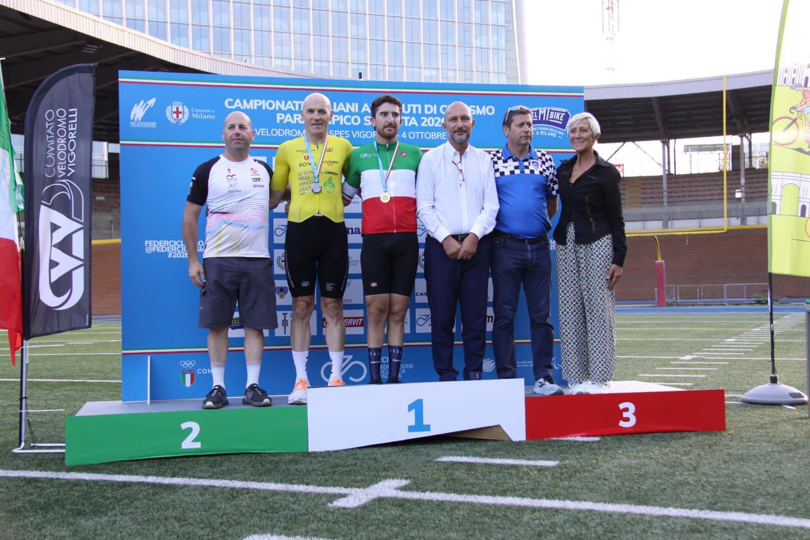 Podio Campionato italiani Assoluti Ciclismo Paralimpico su Pista 2026