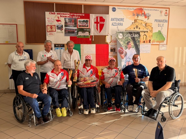 BOCCE PARALIMPICHE, BARRUZZA VINCE IL 3° TROFEO VENETO: PODIO TUTTO CORONA FERREA