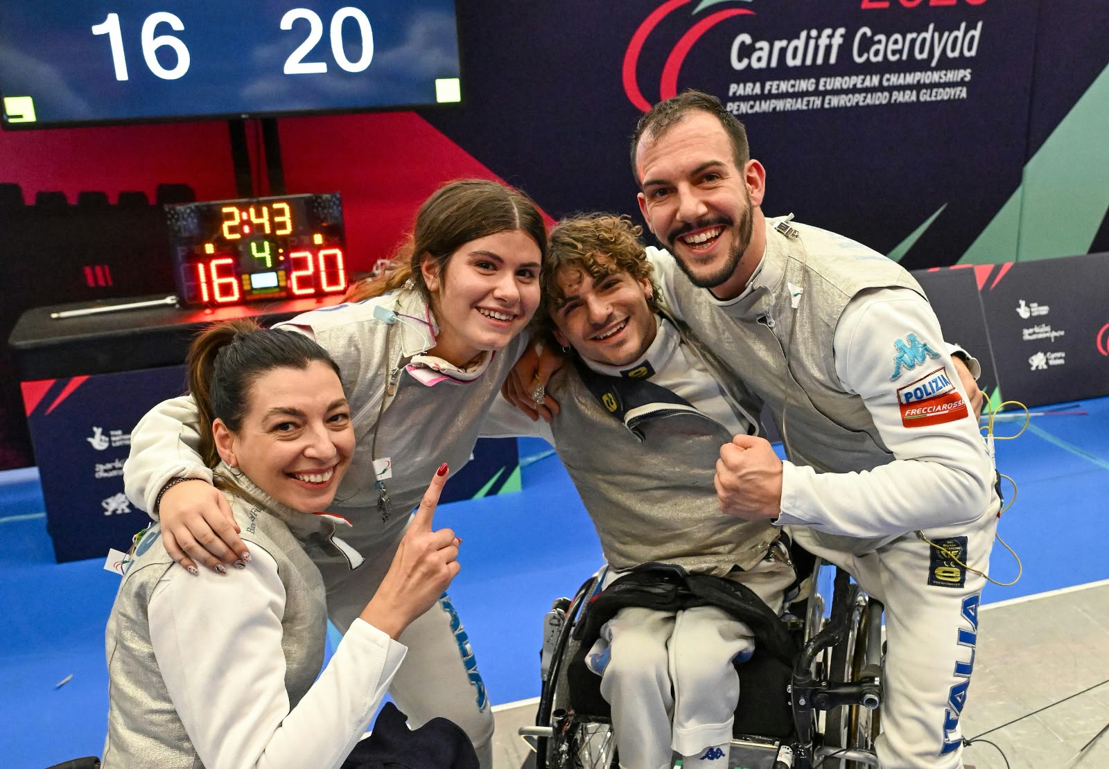 Scherma in carrozzina, Europei di Cardiff: Italia d’oro nel Mixed Team di fioretto