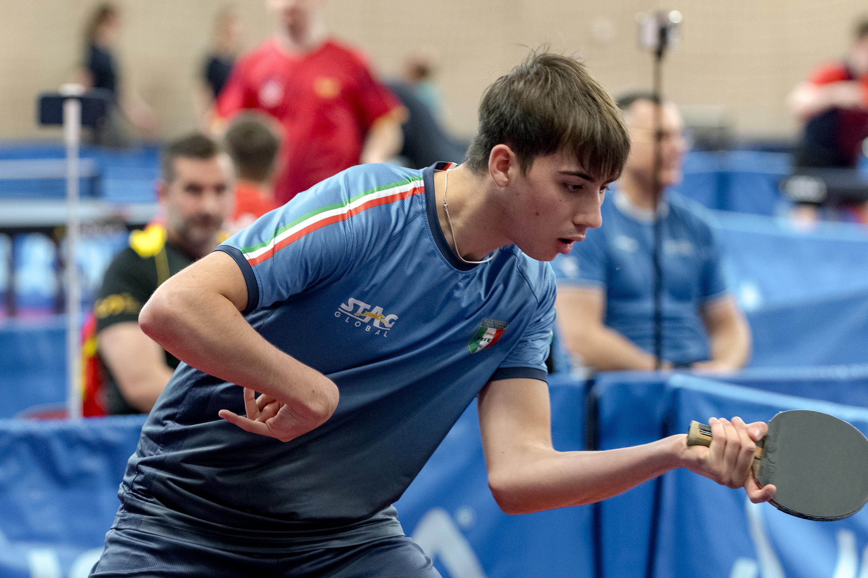 Ludovico Bini in azione al Challenger di Podgorica nel 2026