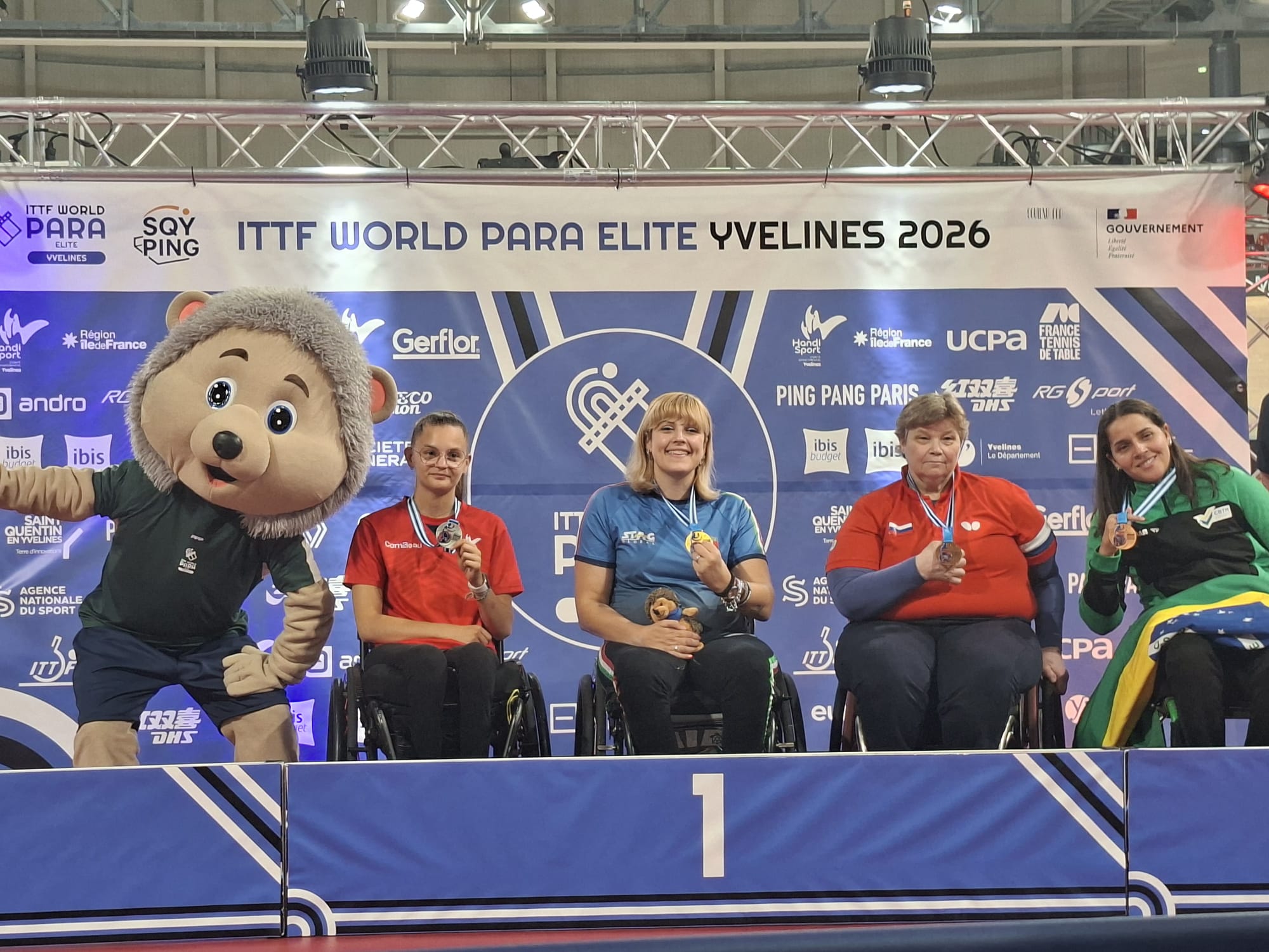 Tennistavolo, ITTF World Para Elite Yvelines: 2 ori per l'Italia