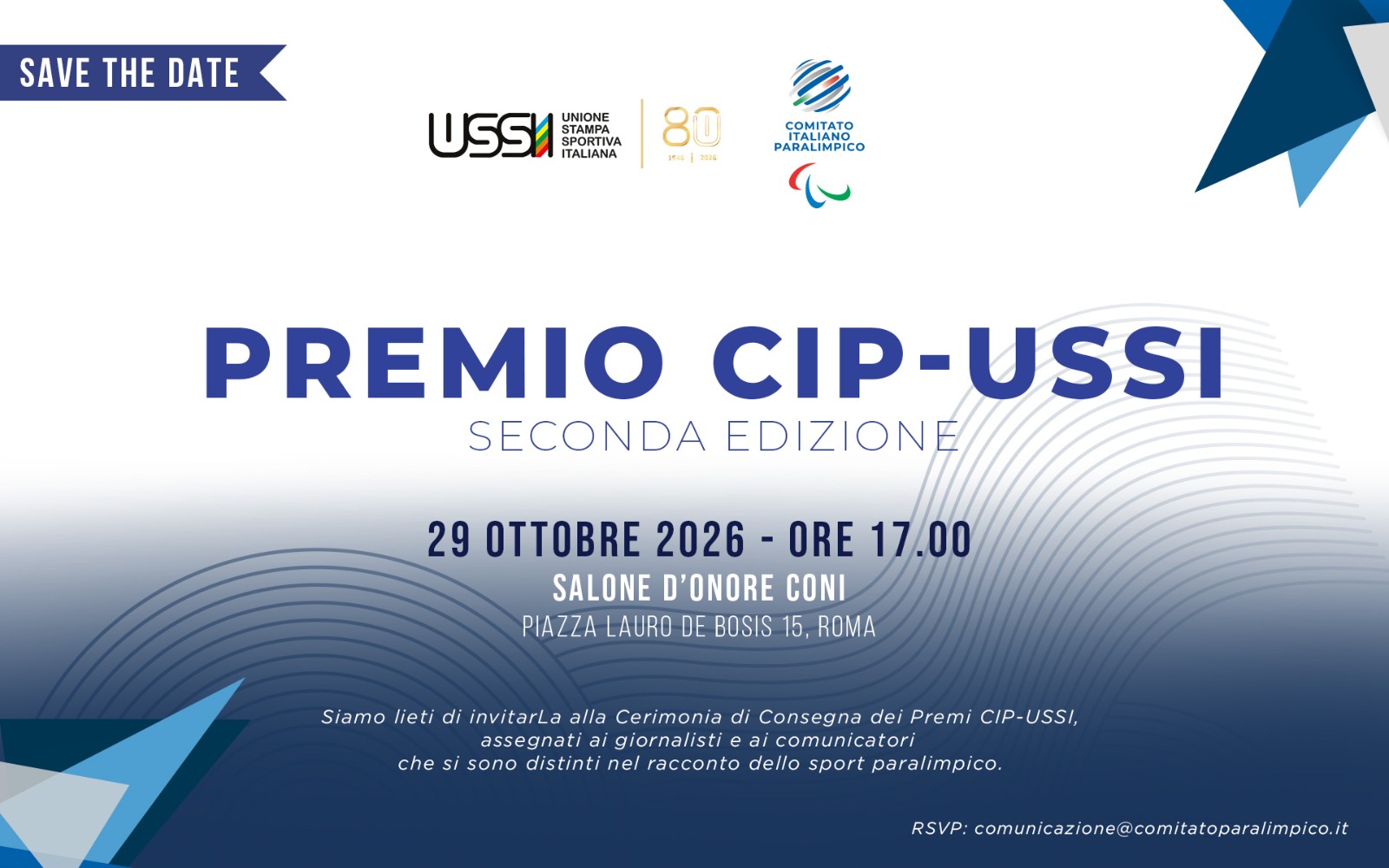 Comunicazione e sport paralimpico: il 29 ottobre i seminari di formazione e il Premio CIP-USSI