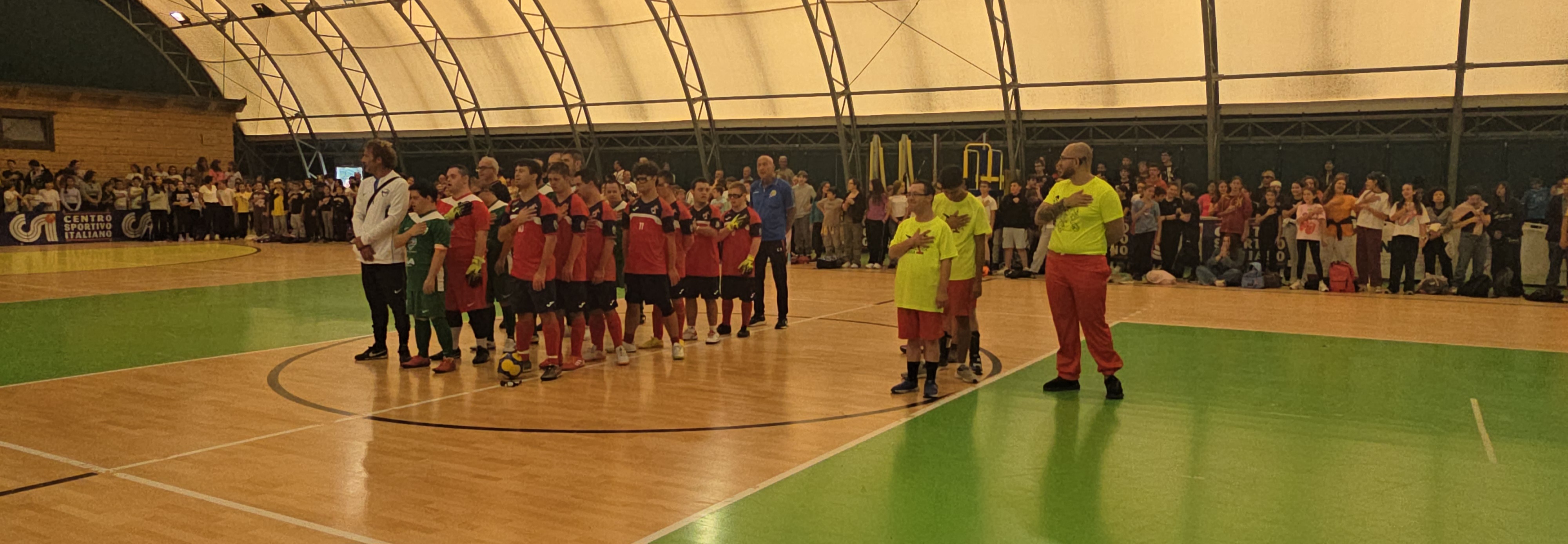 Atleti partrcipanti al 3° Trofeo Promozionale di Calcio a 5 Paralimpico