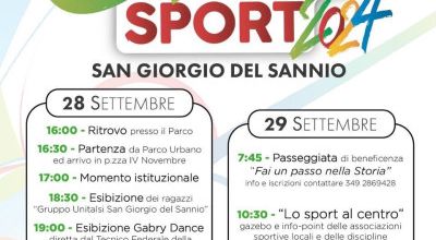 Festa dello Sport, San Giorgio del Sannio (BN) 28-29 settembre 2024