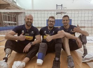 Ripani, Vallasciani e Crocetti della Scuola di pallavolo fermana