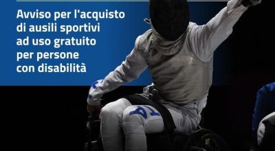 Risorse destinate all'acquisto di ausili sportivi: pubblicato L'Avviso pubblico 