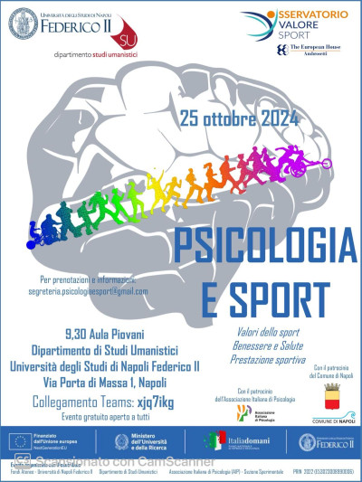 Psicologia e Sport, Napoli 25 ottobre 2024