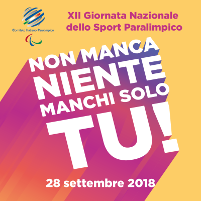 Venerdì 28 settembre torna la Giornata Nazionale dello Sport Paralimpi...