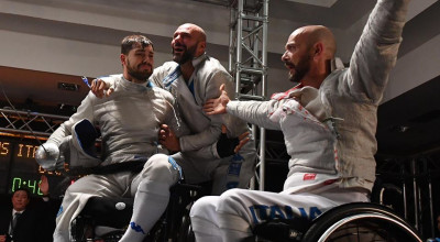 Mondiali di scherma paralimpica di Roma: oro sciabola e fioretto a squadra, b...
