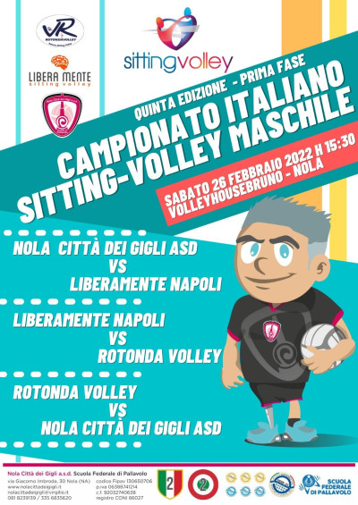 CAMPIONATO ITALIANO SITTING-VOLLEY MASCHILE, NOLA 26 FEBBRAIO 2022