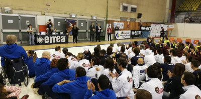 I ragazzi della Scuola di Pallavolo in campo a Parma per le fasi finali della...