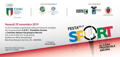 Festa dello Sport CONI Provincia di Ancona e CIP Marche - Venerdì 29-1...