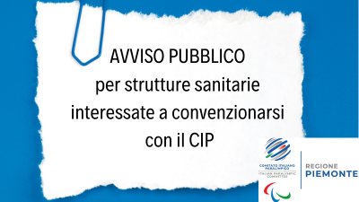 Avviso pubblico per strutture sanitarie interessate a convenzionarsi con il CIP