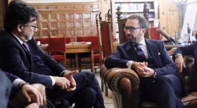 Incontro fra Luca Pancalli e il Ministro della Giustizia Alfonso Bonafede. Al...