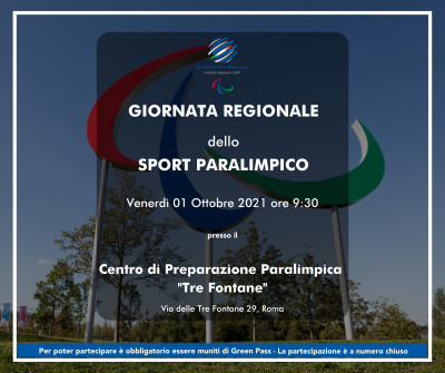 Giornata Regionale dello Sport Paralimpico  Centro di Preparazione Paralimpic...