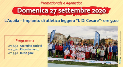 A L’Aquila il 27 settembre appuntamento con i regionali di atletica leg...