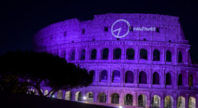 #Wethe15, dal Colosseo a Milano-Cortina 2026. l’Italia si tinge di viol...