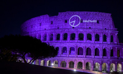 #Wethe15, dal Colosseo a Milano-Cortina 2026. l’Italia si tinge di viol...