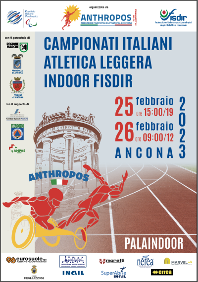 Locandina FISDIR Campionati atletica ad Ancona