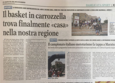 Il Basket in Carrozzina arriva in Regione