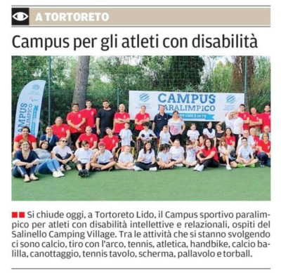 Cala il sipario al Campus Paralimpico estivo di Tortoreto