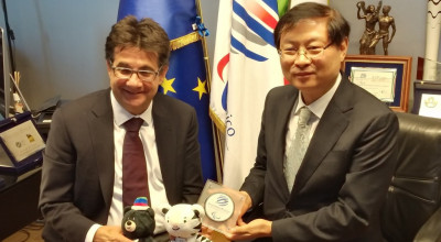 L'Ambasciatore della Repubblica di Corea in Italia in visita da Luca Pancalli