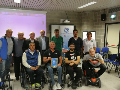 Oscar De Pellegrin Ambasciatore Paralimpico alla Mole Vanvitelliana (AN)