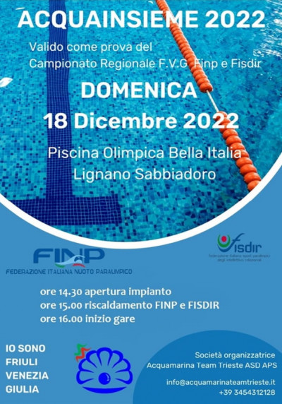 NUOTO - ACQUAINSIEME -  Campionato Regionale FVG FINP FISDIR