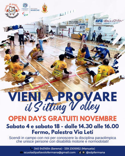 Open Days Sitting Volley - Scuola Fermana