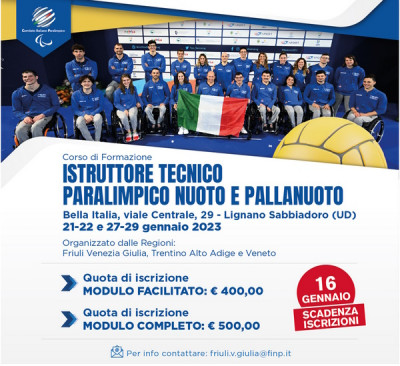 NUOTO - Corso di Formazione per Istruttore Tecnico Paralimpico Finp di Nuoto ...