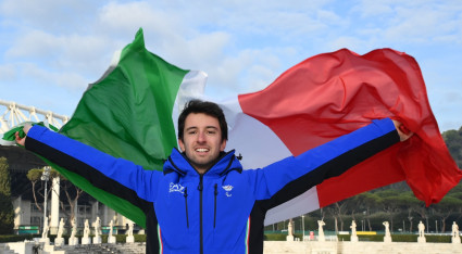 Pechino 2022: Giacomo Bertagnolli ha ricevuto il Tricolore Paralimpico dal Pr...