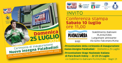 Conferenza stampa di presentazione del beach paravolley a Falconara Marittima