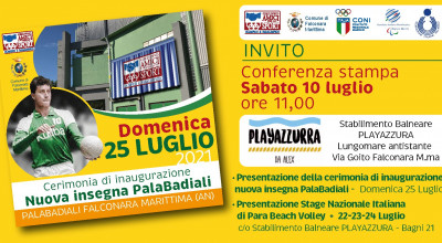 Conferenza stampa di presentazione del beach paravolley a Falconara Marittima
