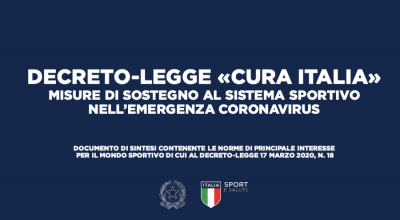 Sport e Salute SPA: tutti i dettagli del Decreto Cura Italia 