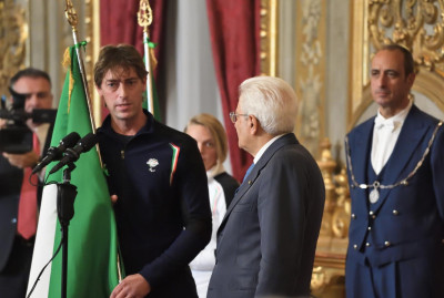 Il Presidente della Repubblica ha consegnato il Tricolore agli atleti olimpic...