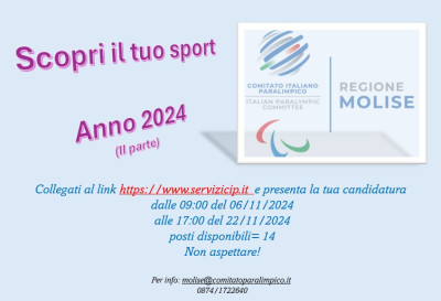 Al via la seconda fase del progetto “SCOPRI IL TUO SPORT” 