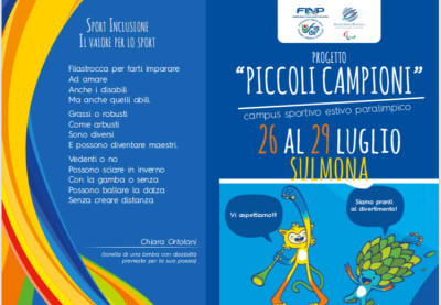 Piccoli Campioni dal 26 al 29 Luglio a Sulmona